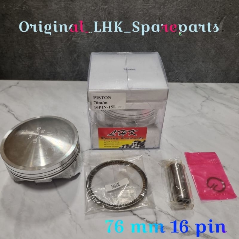 Piston Seher LHK 76 76mm Pin Pen 16 Set Ring Piston Seher Original LHK Thailand