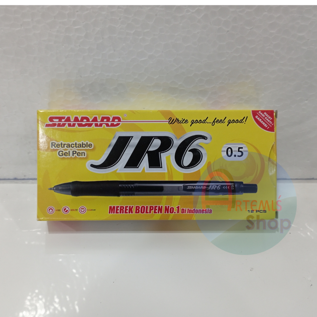 

Pulpen Gel STANDARD JR6 0.5 mm Retractable Gel Pen Satuan