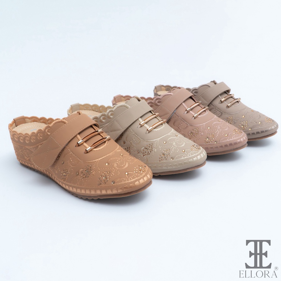 Rekomendasi ELLORA EY9212 Sepatu Sandal Wanita Wedges Import 6cm