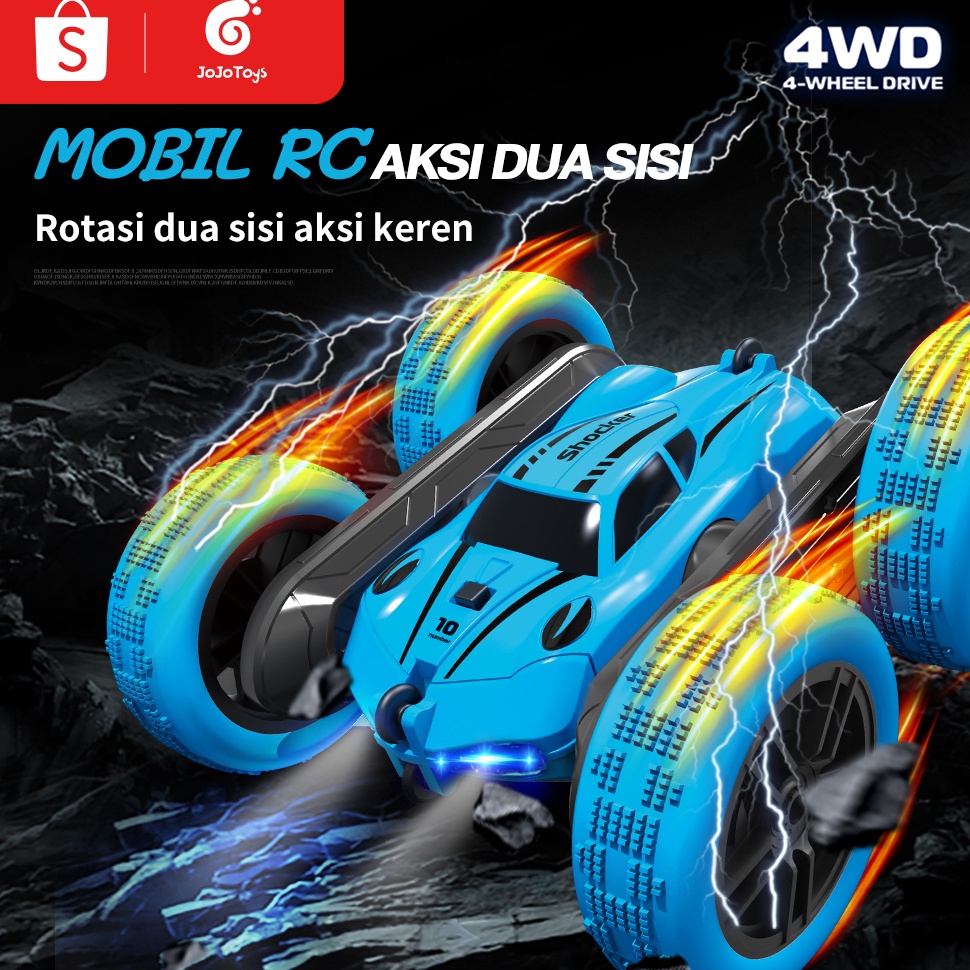Paling Laris JOJOTOY RC Stunt Mobil Remote Control Stunt Car 4WD 36  Rotating Mobil RC Aksi Dua Sisi
