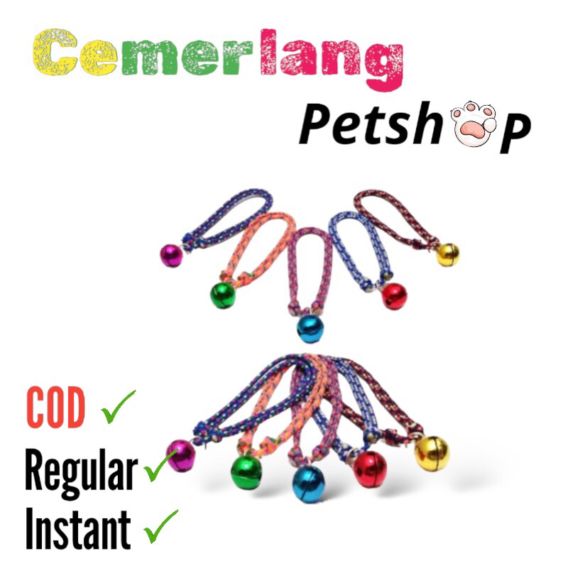 kalung kucing perusik lonceng 12mm