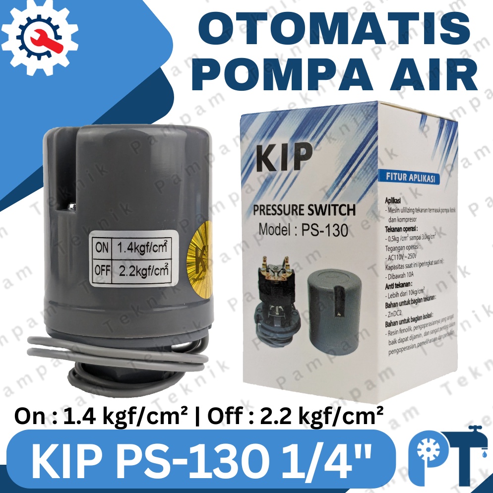 MURAH MERIAH Otomatis KIP 14 inch  Pressure switch pompa air PS13 drat dalam 14