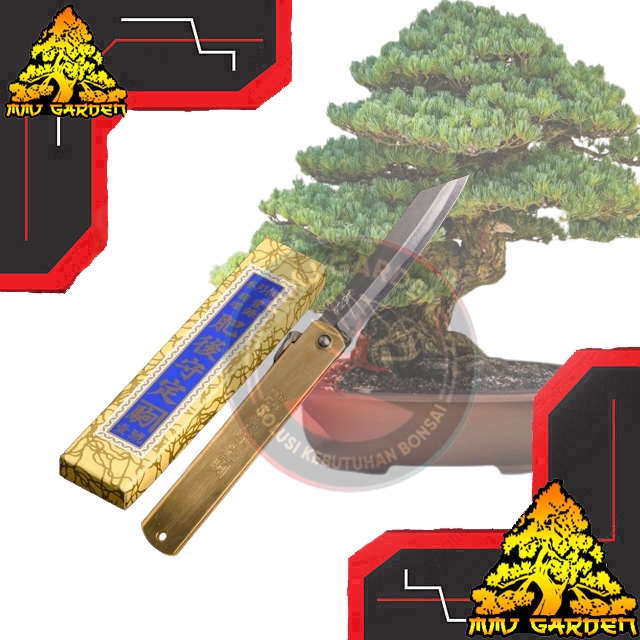 MMJ GARDEN-ALAT BONSAI pisau okulasi Higonokami Warikomi Aogami Steel 120mm