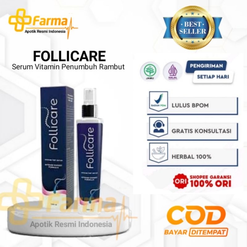 FOLLICARE ASLI ORIGINAL - FOLLICARE HAIR SERUM VITAMIN PENUMBUH RAMBUT ANTI KEBOTAKAN DIJAMIN PALING