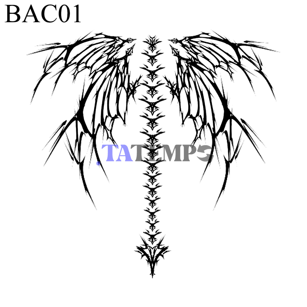 TATEMPO tato temporer - Tato Sayap/Back Tattoo/Tattoo Besar