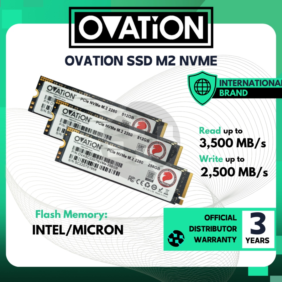 ART H9W8 OVATION SSD NVME M2 256GB  512GB  1TB SSD M 2 NVME PCIe 228 Internal SSD Garansi Resmi 3thn