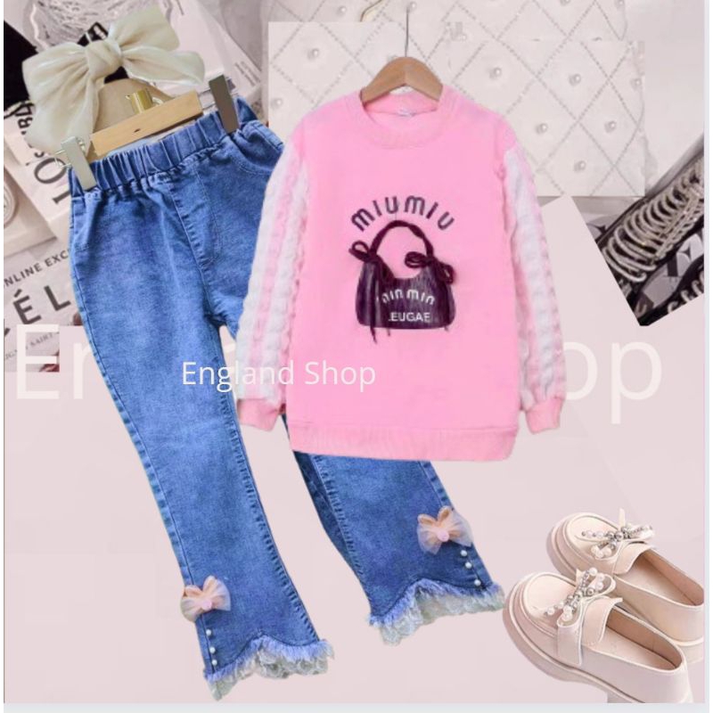 Baju Setelan Anak Perempuan Korea Import 5 6 7 8 9 10 Tahun Terbaru Terkini