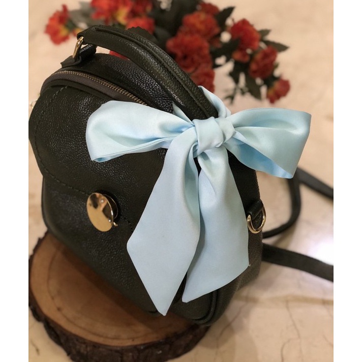 PALING AMPUH Mini Syal Scarf Leher  Dasi Kecil  Ikat Rambut Aksesoris Tas  Warna Polos