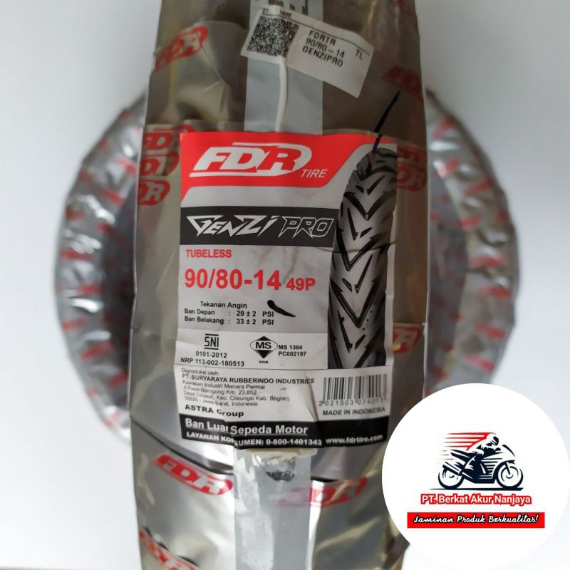 BAN LUAR FDR GENZI PRO 90/80 RING 14