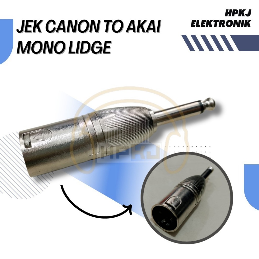 CONNECTOR JACK CANON TO TOA AKAI MONO LIDGE sambungan