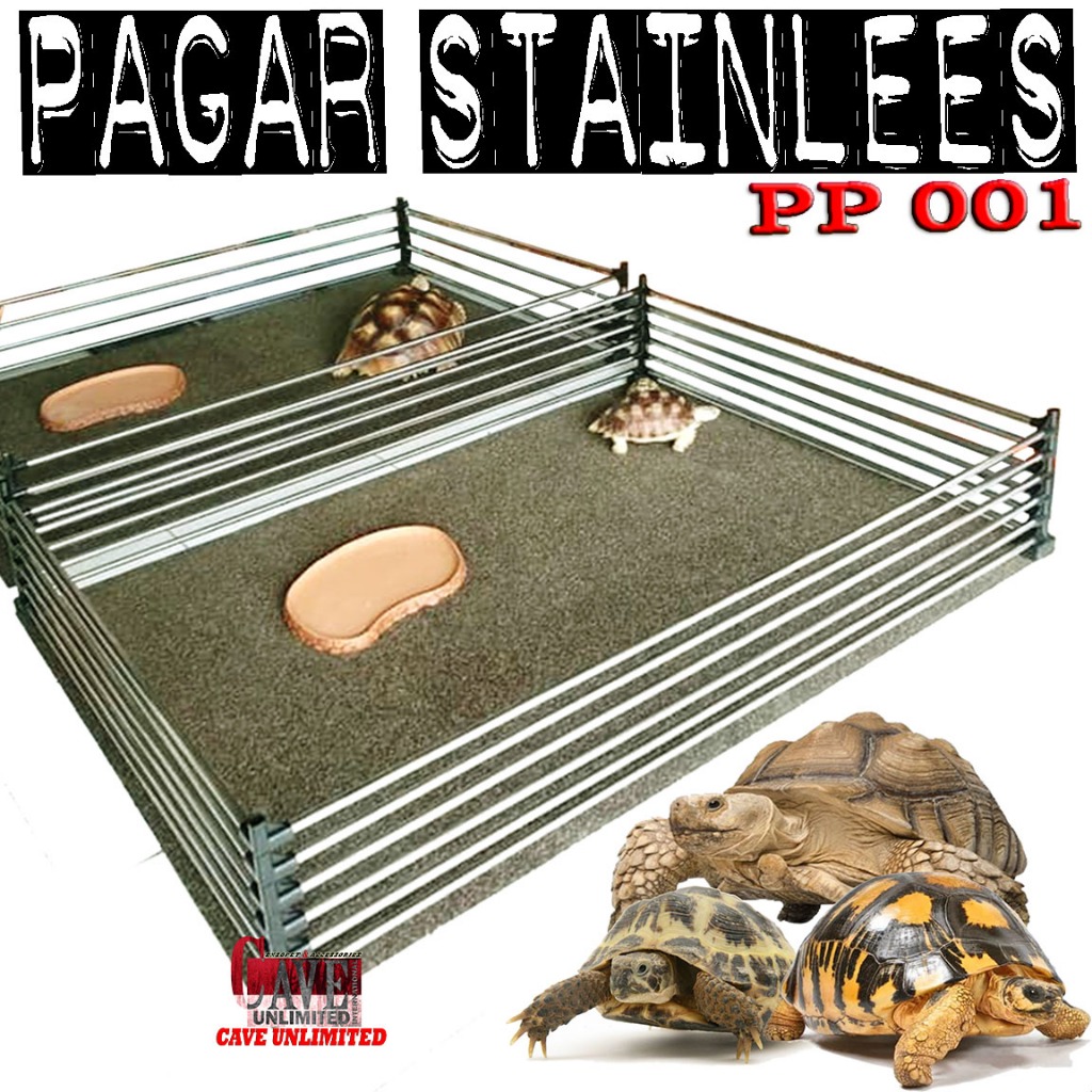 PAGAR STAINLESS CUSTOM KANDANG PORTABEL SULCATA TORTOISE ALDABRA PARDALIS MAMALIA ANJING KUCING KELI