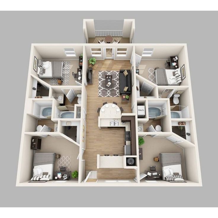 desain denah rumah 1 lantai dengan konsep modern minimalis