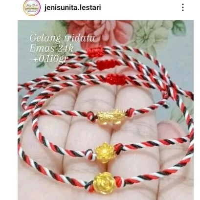 GELANG TRIDATU +EMAS 24K/999