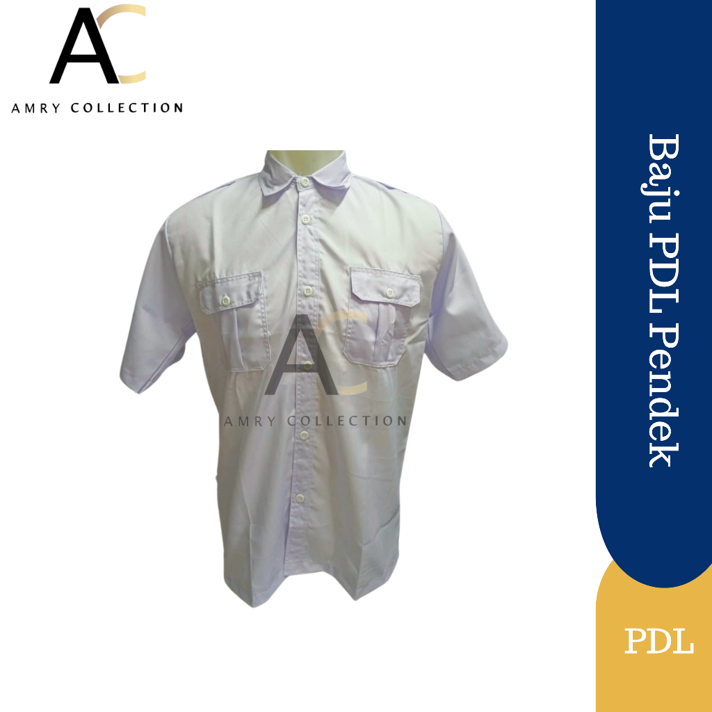 Kemeja PDL / PDH Dinas Lapangan Putih Lengan Pendek Baju PDL PDH By.Amrycollection (OXFORD)