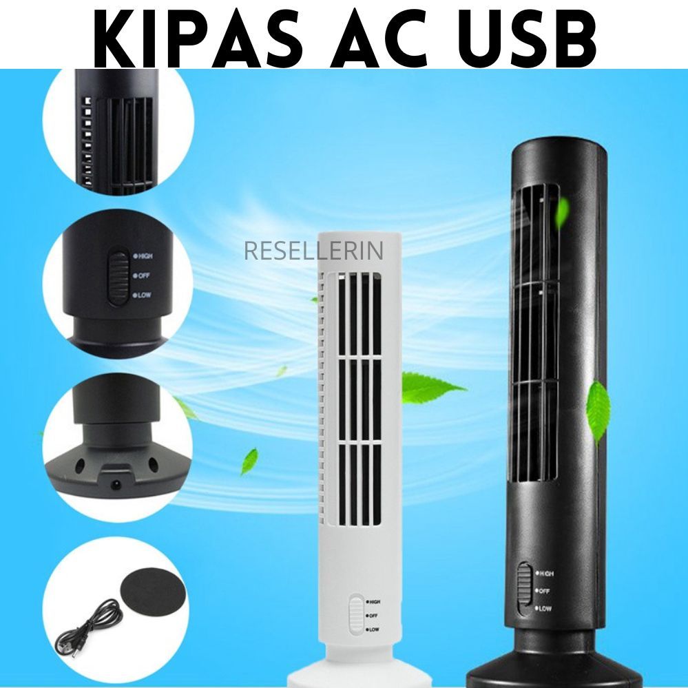Kipas Angin USB Kipas Tanpa Baling Tidak Berisik Kipas Tower AC Ultra Quite