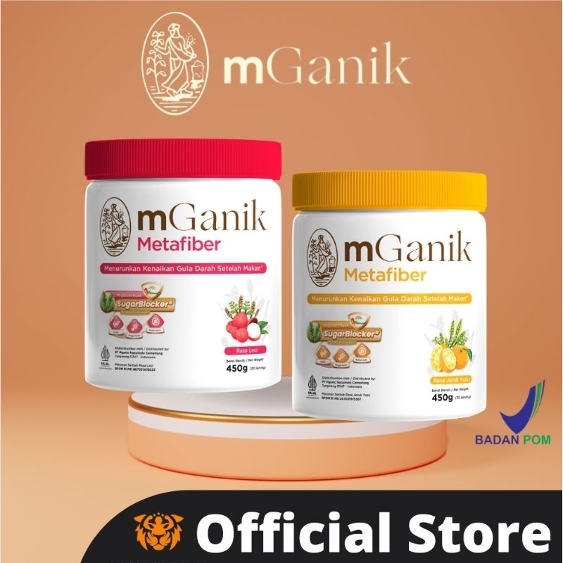 MGANIK Metafiber 450g Supplement Serat Diabetes Sugar Block Meta Fiber 450gram