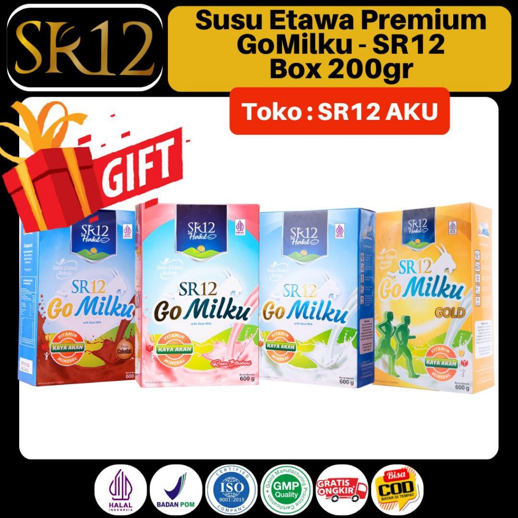 

SR12 GOMILKU 200gr SUSU KAMBING ETAWA PREMIUM KANDUNGAN DAUN KELOR MADU EKSTRAK IKAN GABUS DISTRIBUTOR SR12 HERBAL SKINCARE HALAL BPOM READY