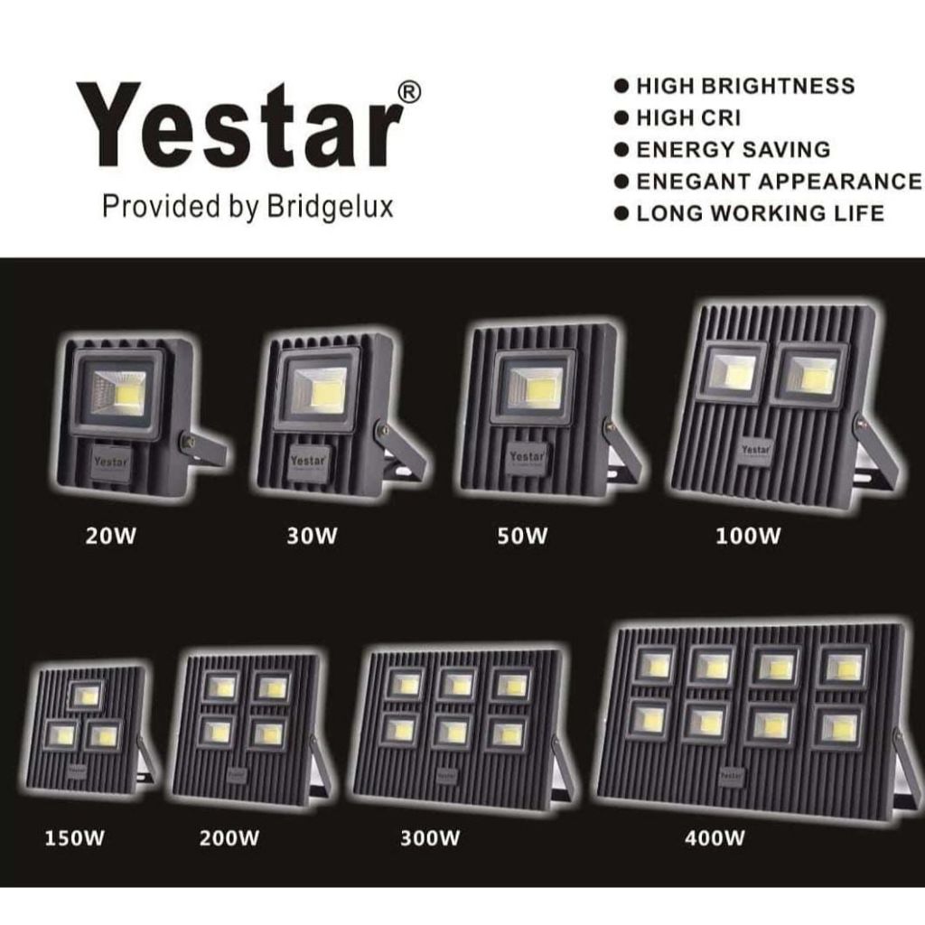LAMPU SOROT YESTAR 20W 30W 50W 100W 150W 200W 300W
