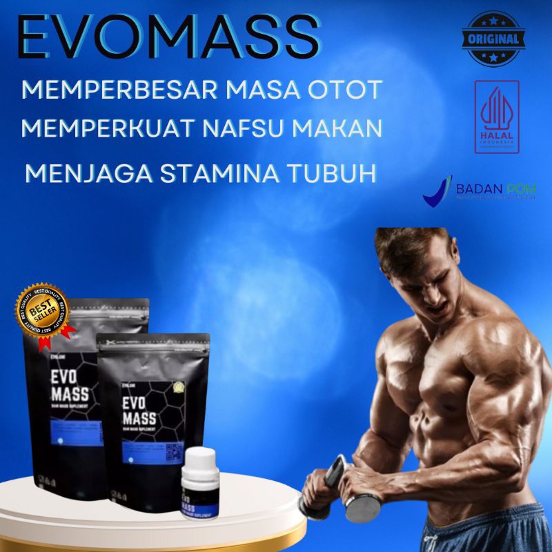 PROMO evomass kapsul suplemen penambah masa otot dan berat badan ORIBPOM
