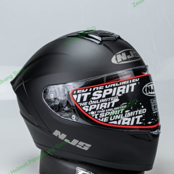 HELM MOTOR NJS ZX-1 MATT BLACK FULLFACE DOFF HD SNI ORI