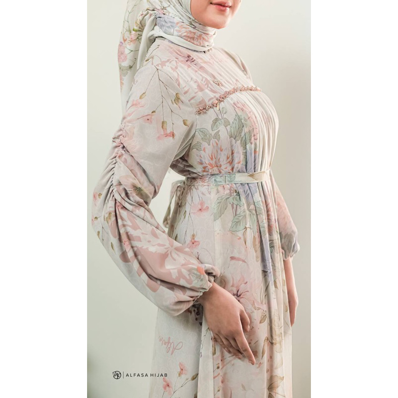TRISYA DRESS, seraya series, Dress alfasa, dress mewah, alfasa hijab