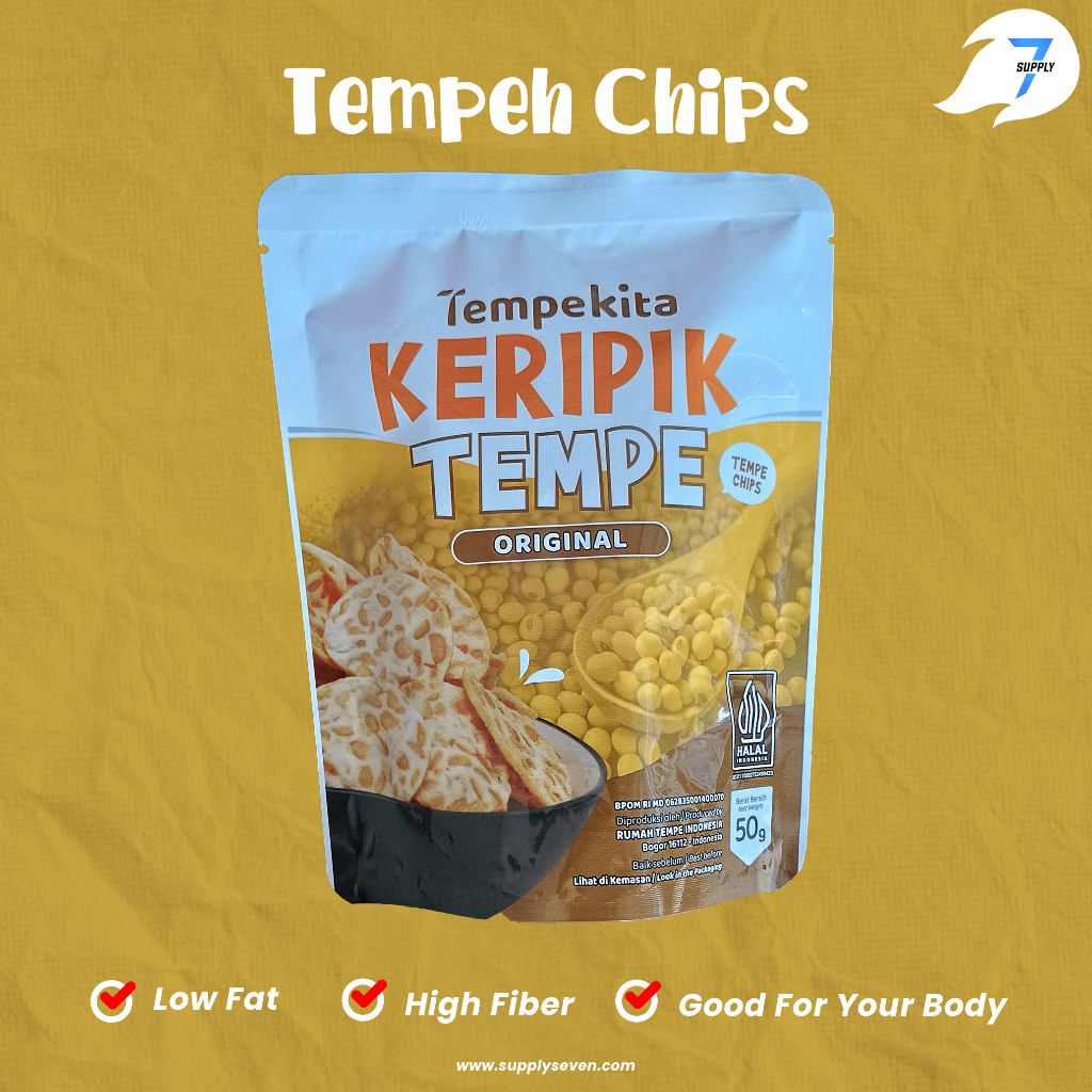 

Keripik Tempe Original // Tempeh Chips Original // Keripik Tempe Non GMO 100% Natural