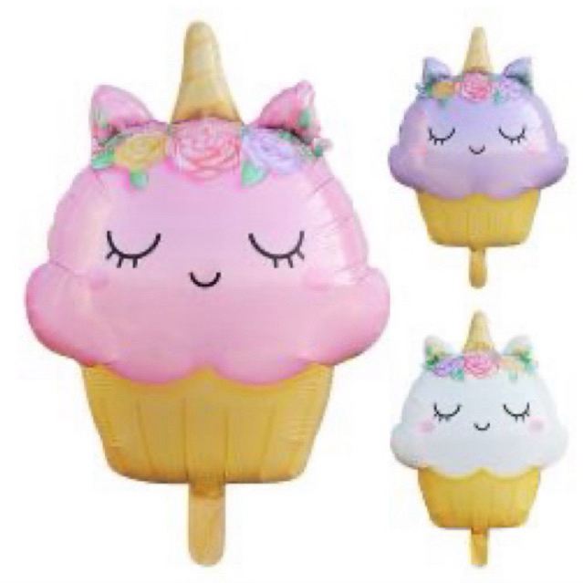 Balon cup cake unicorn