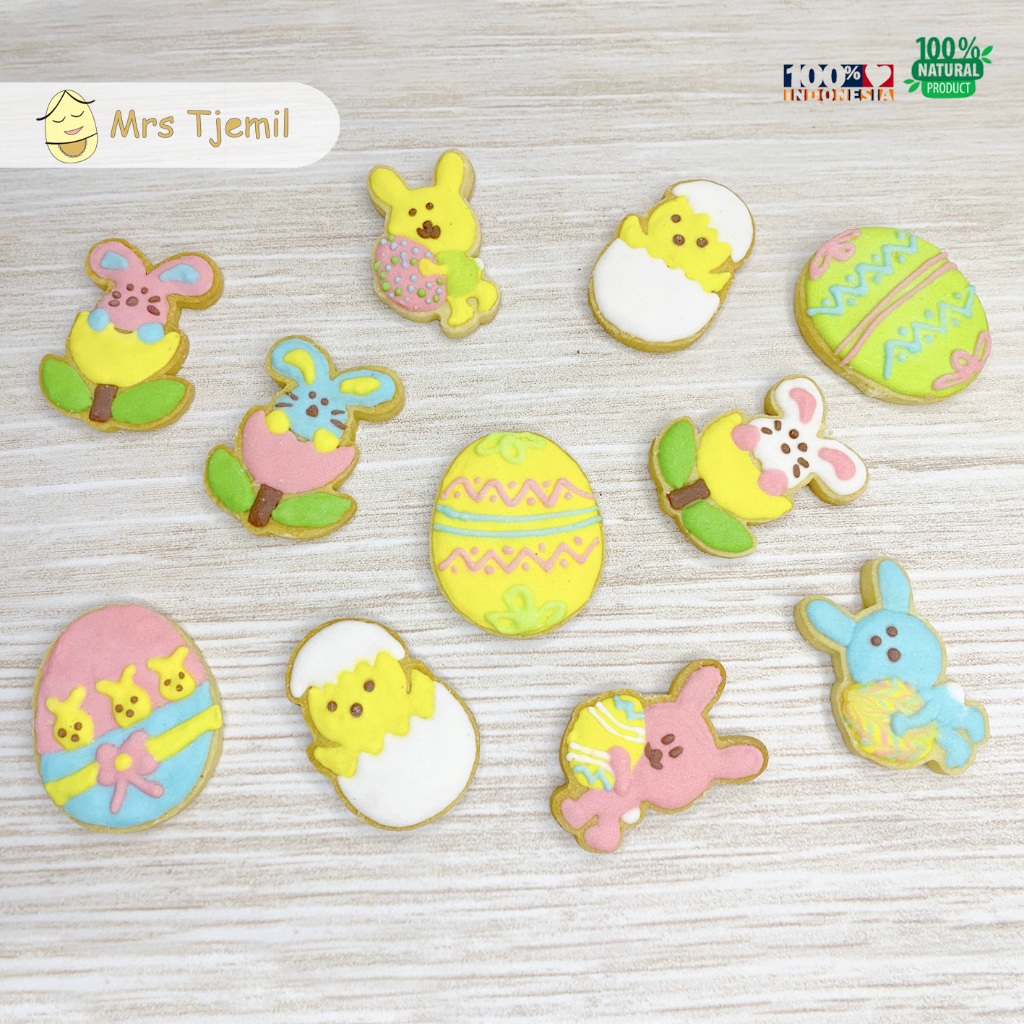 

Kue Paskah EASTER COOKIES - Mrs Tjemil - Tepung Almond Kue Lukis Wysman Souvenir Sekolah Minggu