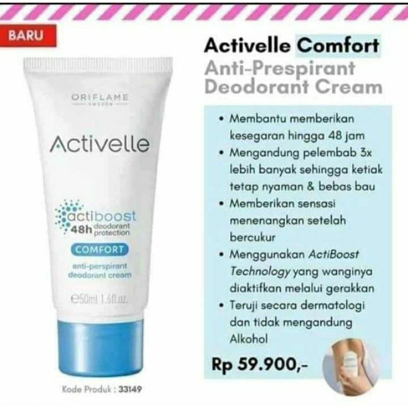 Activelle deodorant cream