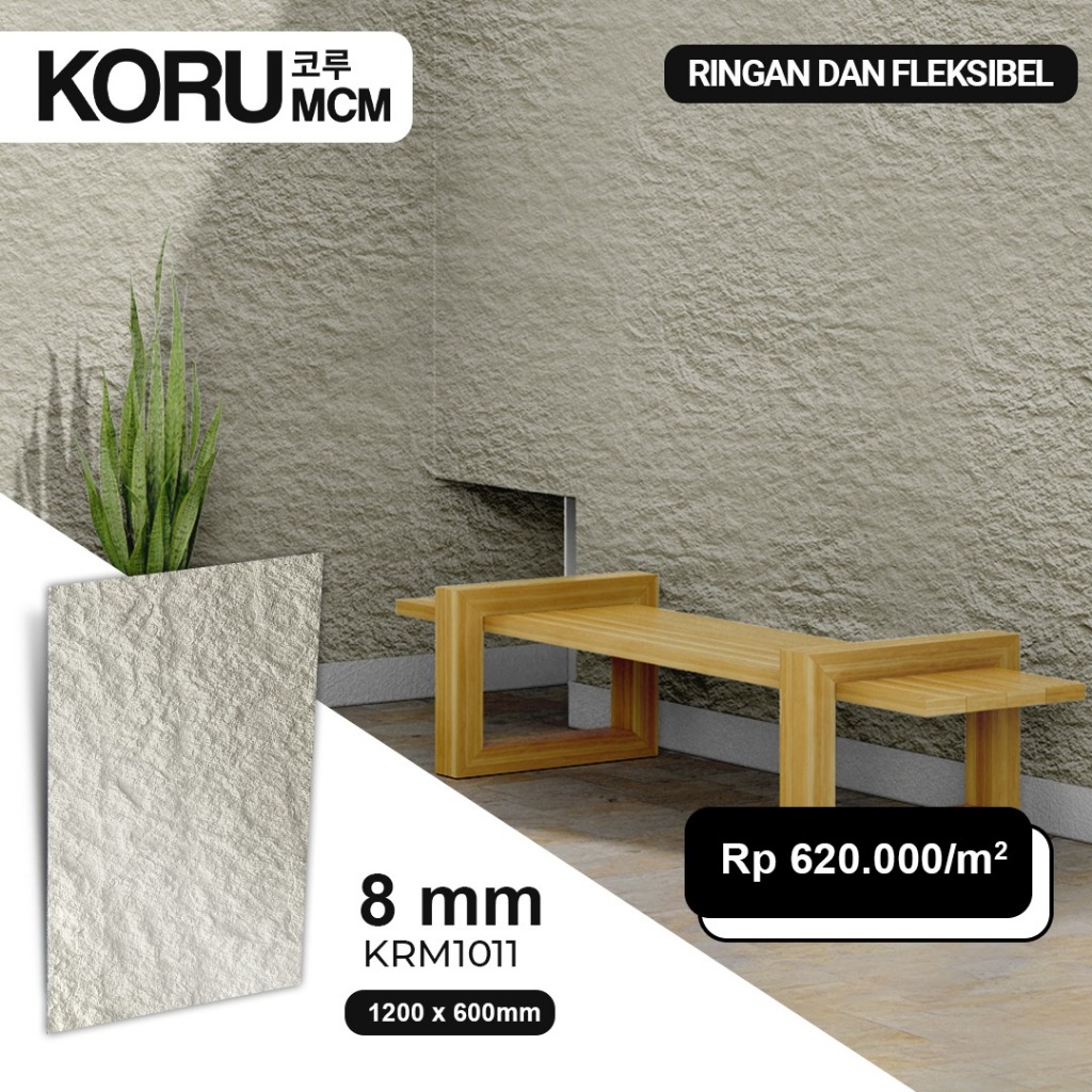 KORU Dinding Stone MCM Sticker Premium Motif Granite