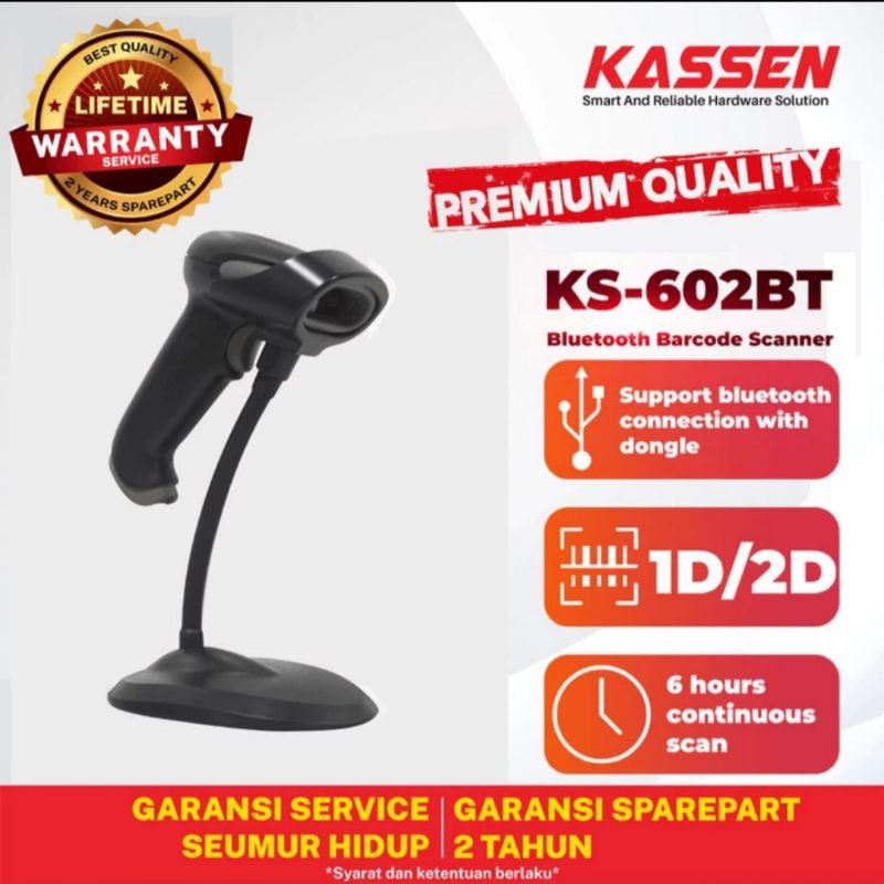 Barcode Scanner Kassen Ks-602 2D Auto Scan & sense Kabel Usb & Stand
