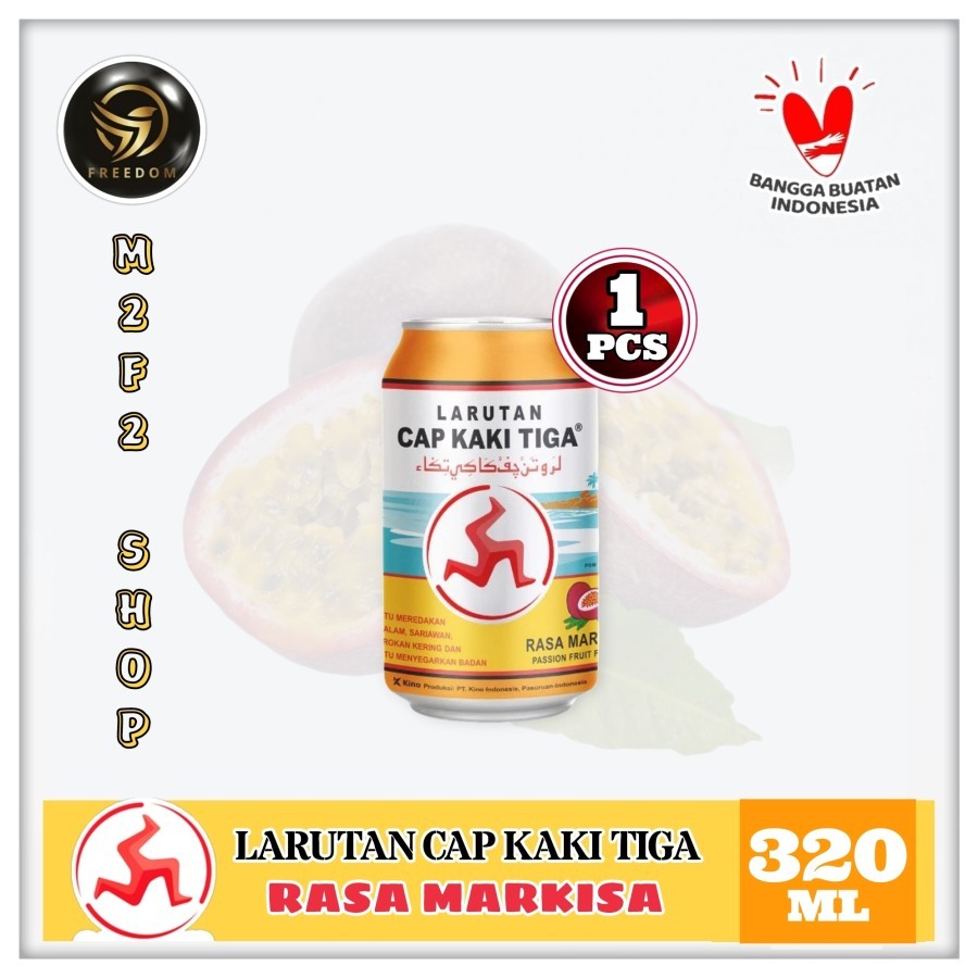 

Larutan Penyegar Cap Kaki Tiga Kaleng Rasa Markisa | Passion Fruit - 320 ml (Kemasan Satuan)