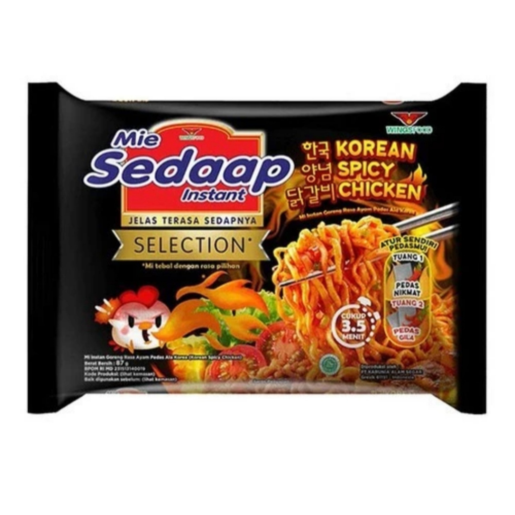 

Mie sedaap instant goreng korean spicy chicken 87g / pcs