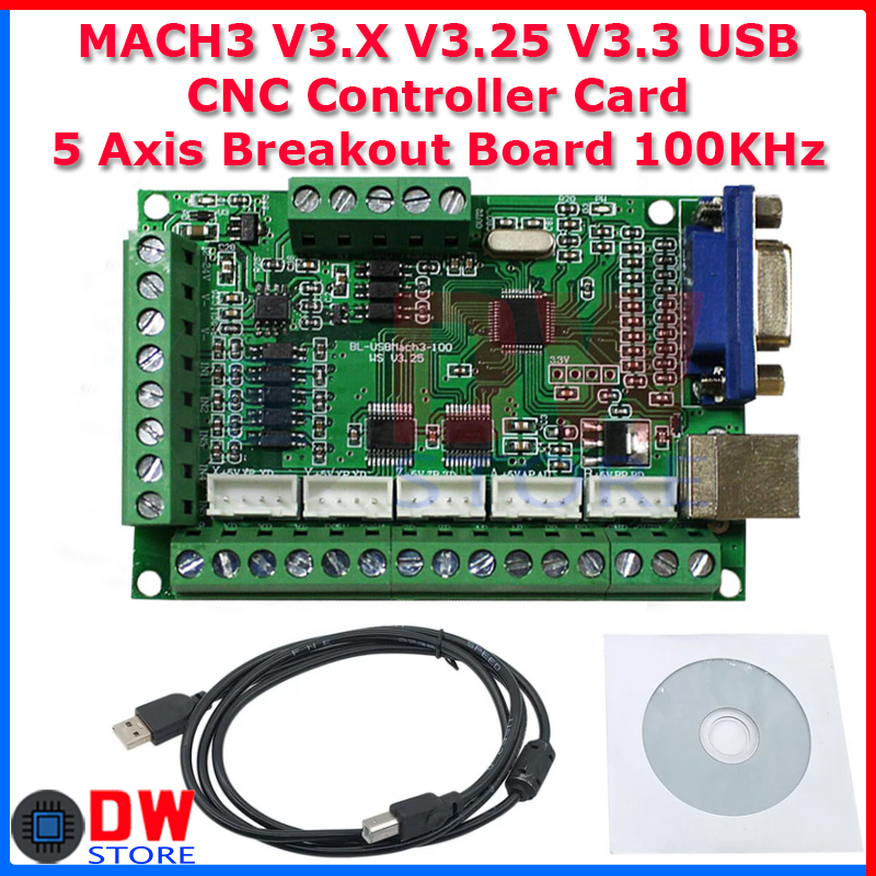 MACH 3 MACH3 V3.25 USB CNC Controller 5 Axis 100Khz Breakout Board