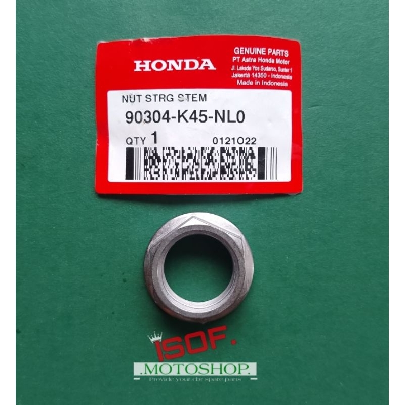 Nut steering stem CBR 150R K45R - Baut Segitiga atas Baut Komstir CBR 150R K45R