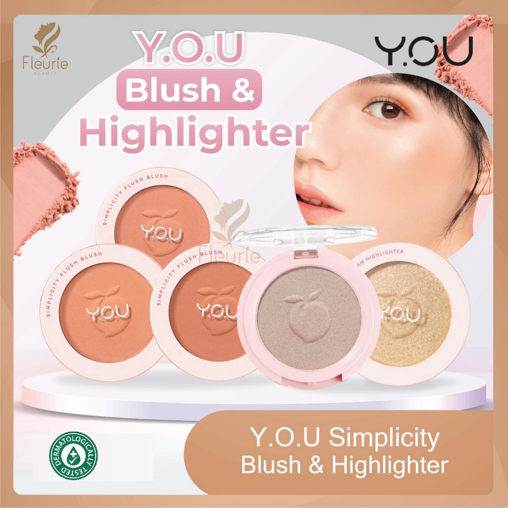 YOU Blush & Highlighter -  Simplicity Flush Blush / Simplicity Gleam Highlighter / Sparkling YOU Ill