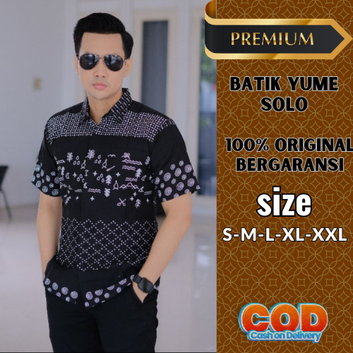 Kemeja Batik Pria Original Slimfit Lengan Pendek Motif Indonesia Baju Batik Pria Lapis Furing Hem Ba