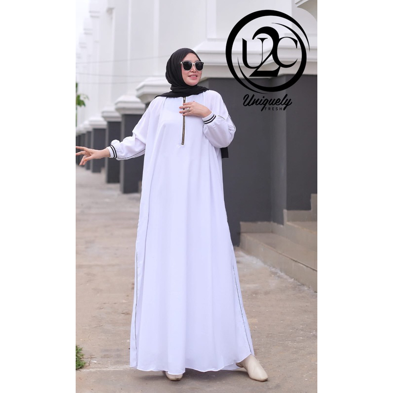 AMARA DRESS PUTIH | DRESS UMROH | DRESS LEBARAN PUTIH