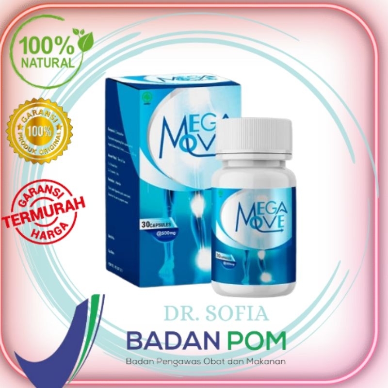 Megamove Asli Original Obat Tulang Nyeri Sendi Suplemen Asam Urat Herbal Alami - Megamove Original -