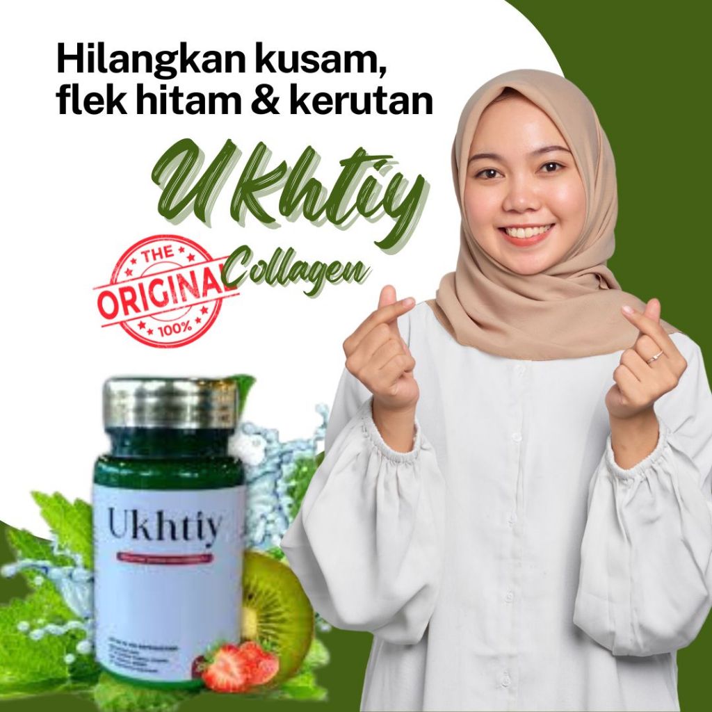 Ukhtiy Collagen Original Drink Minuman Perawatan dan Pemutih Wajah - Halal dan BPOM