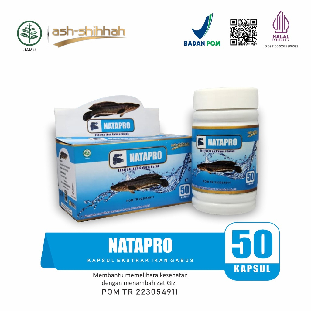NATA PRO Original BPOM Natapro Pro Albumin Ashihah | Pro Albumin Kapsul Ikan Gabus