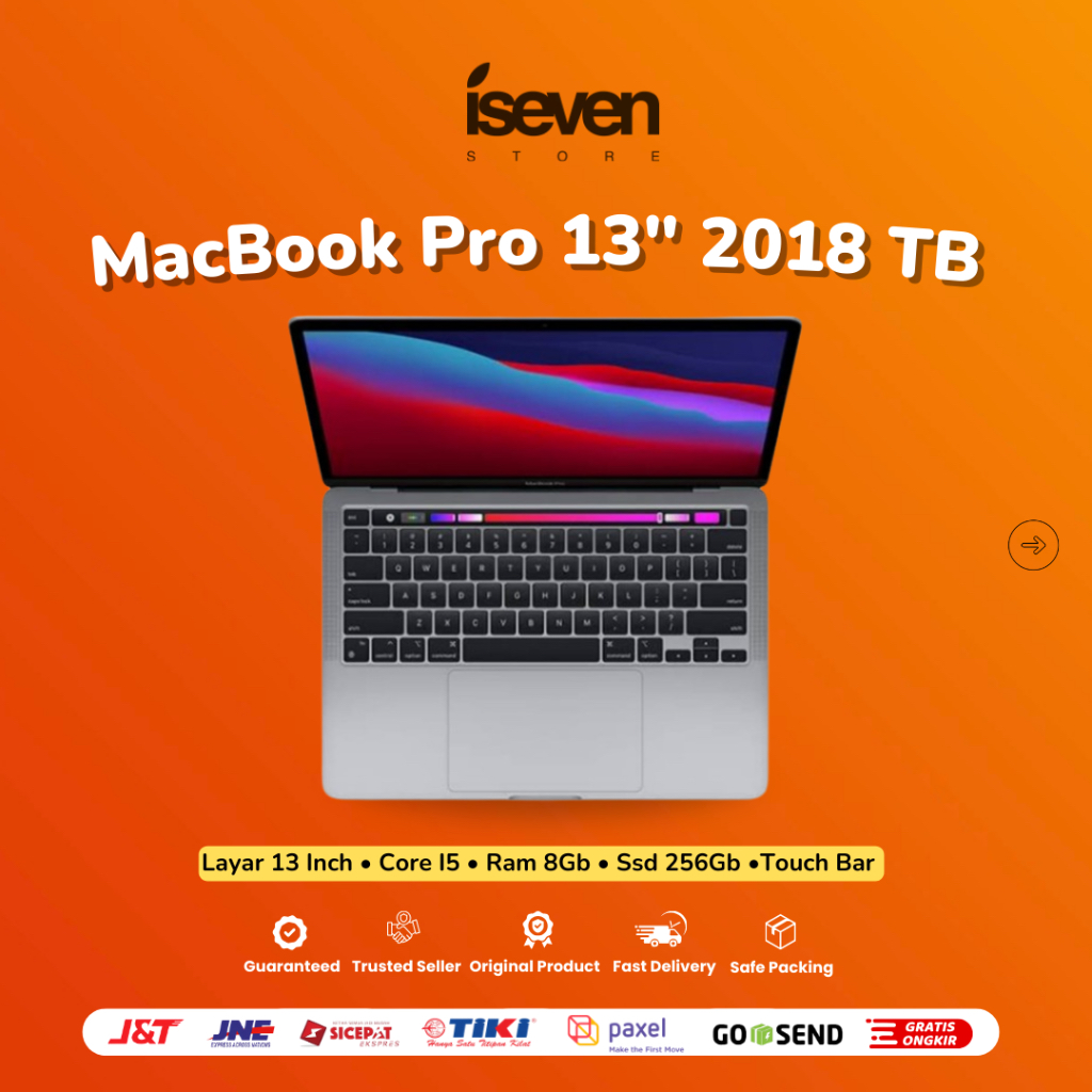 MACBOOK PRO 2018 i5 RAM 8GB SSD 256GB TOUCHBAR, SECOND ORIGINAL