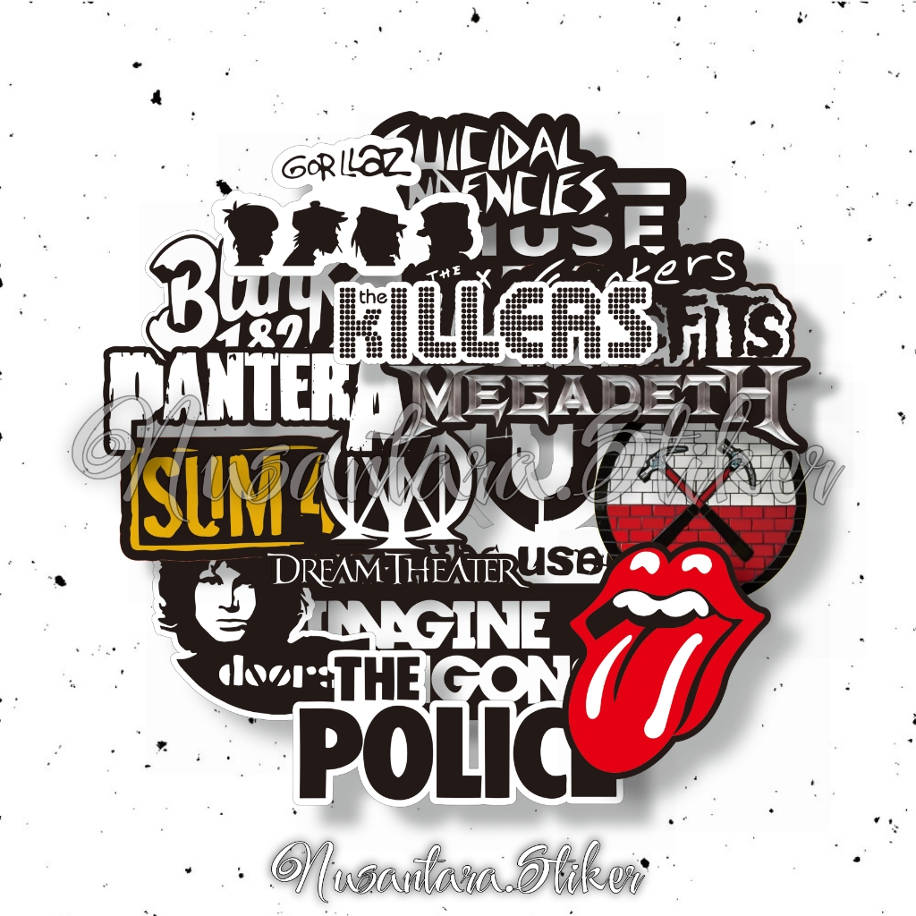 

STIKER BAND SERIES STIKER PACK STIKER CASE HANDPHONE LAPTOP KOPER TUMBLR STIKER ROCK METAL BRITPOP PUNK STICKER AESTHETIC