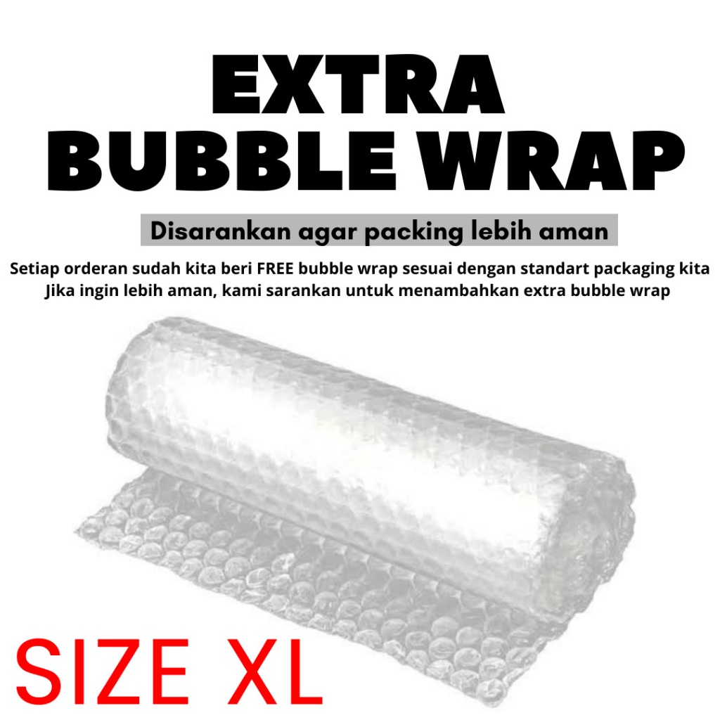 

EXTRA BUBBLE WRAP - UKURAN XL UNTUK TOPLES 6 - 8 KARTON, DUS ATAU LUSIN