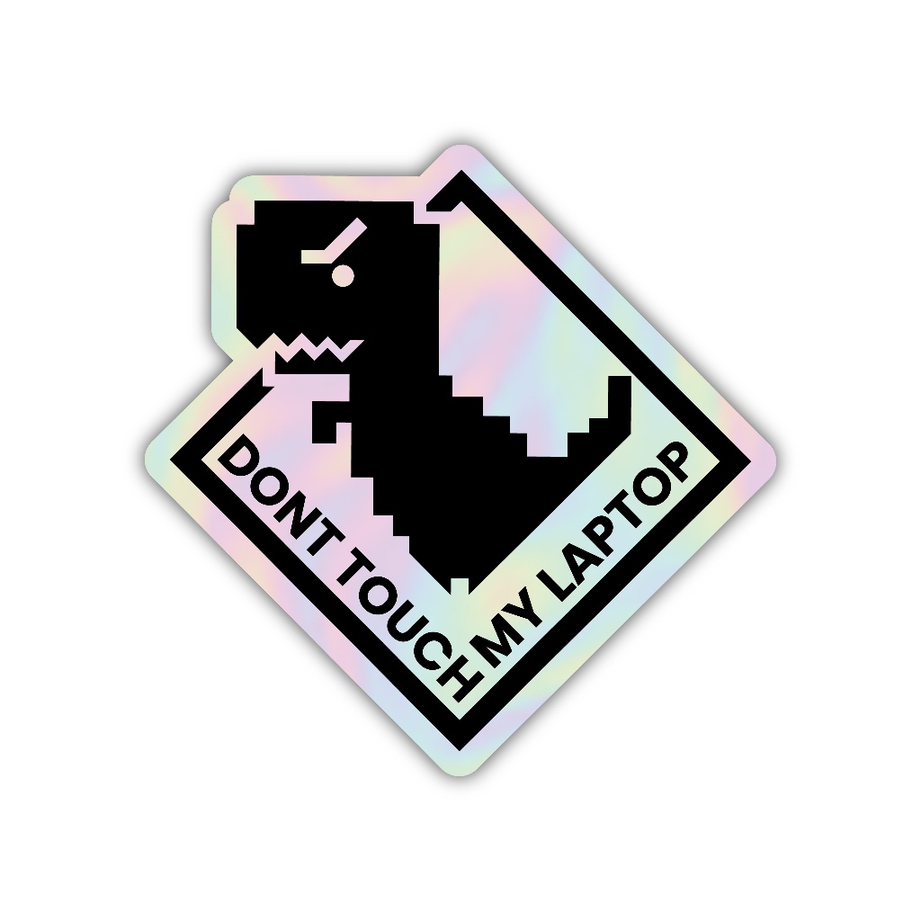 

sticker dont touch my laptop, stiker hologram satuan- Z105