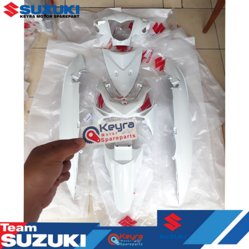 BODY SET HALUS SUZUKI ADDRESS PUTIH ASLI ORIGINAL SUZUKI SGP