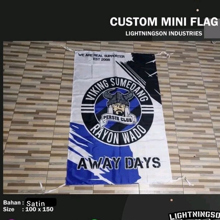 Giant Flag / Bendera Supporter Custom Bahan Satin PERSIB