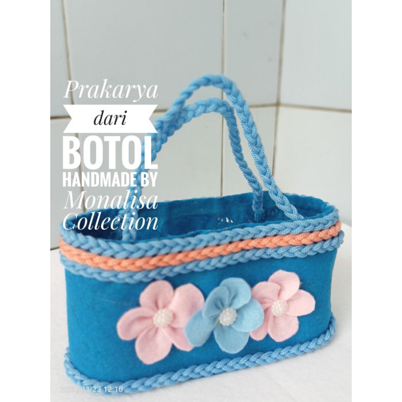 Tempat pensil dari botol bekas prakarya sekolah tempat pensil keranjang kerajinan tangan kerajinan d