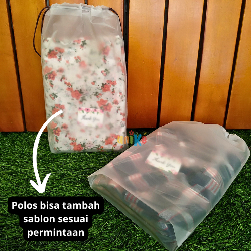 Pouch Serut Transparan Serbaguna Travel Pouch Organizer Serut Waterproof Tempat Snack Ulang Tahun