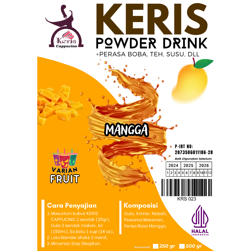 

Mangga Serbuk Minuman Rasa 500 gr